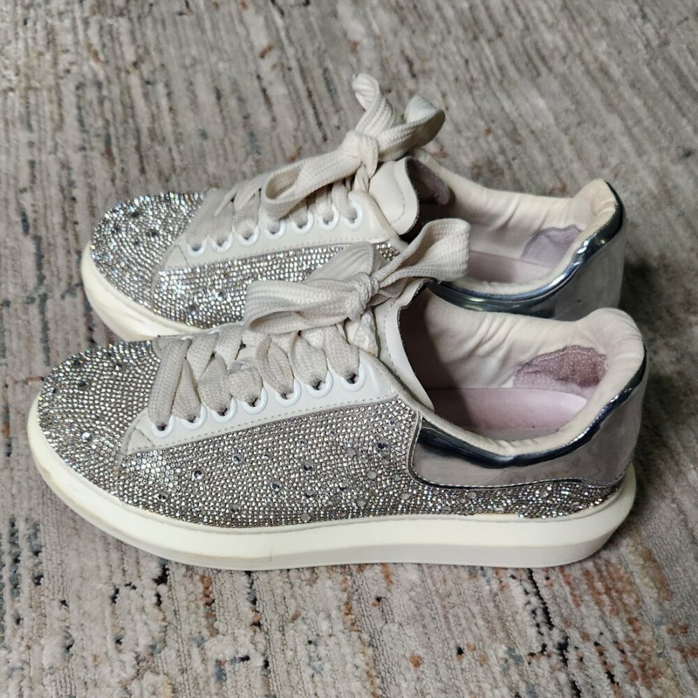 Steve Madden Women's Glimmer R Platform Lace Up Sneakers, Size 8M